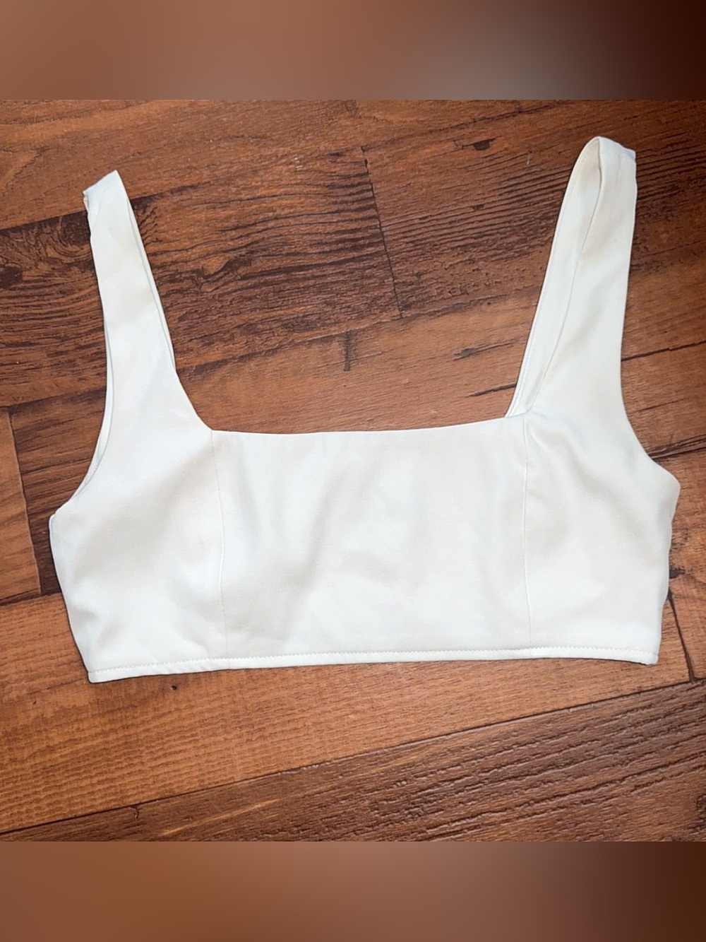 Like New Princess Polly White Huxley Crop Tank Top Size: 4 - Picture 2 of 4